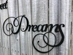 Sweet Dreams Metal Art - Word Art - Metal Wall Decor