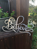 Believe Word Art - Metal Wall Decor