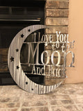 Love You to the Moon and Back - Metal Wall Decor