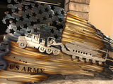 Tattered American Flag - HETS Heavy Equipment Transportation System Edition