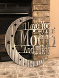 Love You to the Moon and Back - Metal Wall Decor