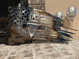 Tattered American Flag - Master Parachutist - Airborne Wings Edition