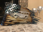 Tattered American Flag - Ford Woodie Edition
