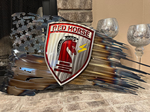 Tattered American Flag - Red Horse Edition