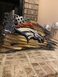 Tattered American Flag - Dever Broncos Edition