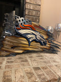Tattered American Flag - Dever Broncos Edition