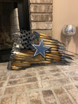 Tattered American Flag - Dallas Cowboys Logo