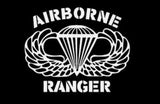 Huey with 1st Cav & Airborne Ranger Logo Laser Engraved