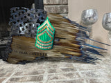Tattered American Flag - Army E8 Rank Edition