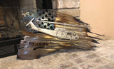 Huey with 1st Cav & Airborne Ranger Logo Laser Engraved