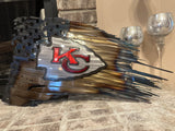 Tattered American Flag - Kansas City Chiefs Edition