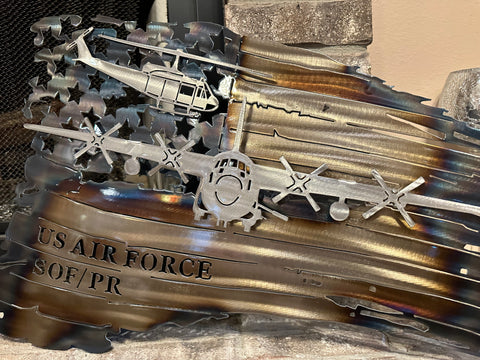 Tattered American Flag - C130 and Huey Edition