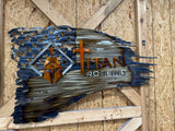 Tattered American Flag - Titan Roofing Logo