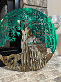 Emerald Tree Of Life -Metal Wall Decor - Gift Idea