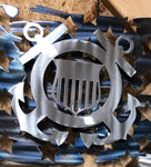 Tattered American Flag - Coast Guard Logo and Rating Insignia Edition