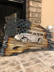 Tattered American Flag - Ford Woodie Edition