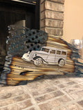 Tattered American Flag - Ford Woodie Edition