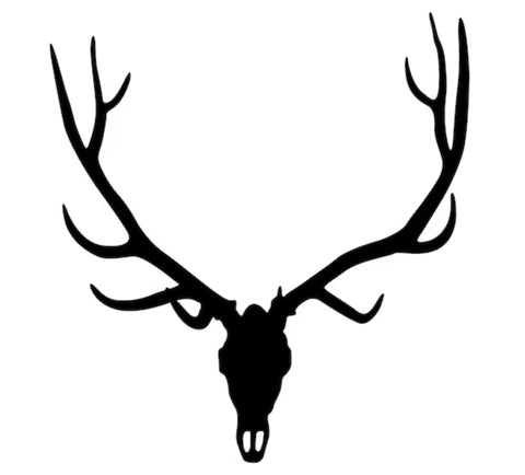 Tattered American Flag - Elk Skull Edition