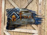 Tattered American Flag - Titan Roofing Logo