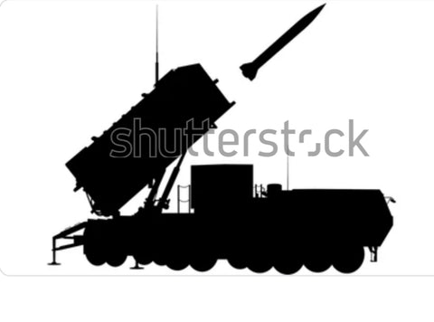 Tattered American Flag -  Patriot Missile Edition