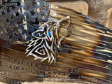 Tattered American Flag - Wolf Edition