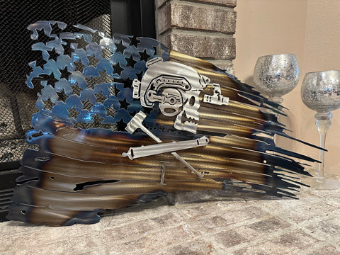 Tattered American Flag - Custom EOD Edition