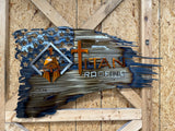 Tattered American Flag - Titan Roofing Logo