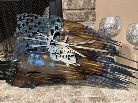 Tattered American Flag - MH53 Sea Dragon Edition