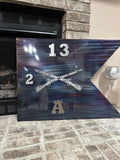 Military Guidon Flag Metal Wall Art | Army Wall Decor | Veteran Gift