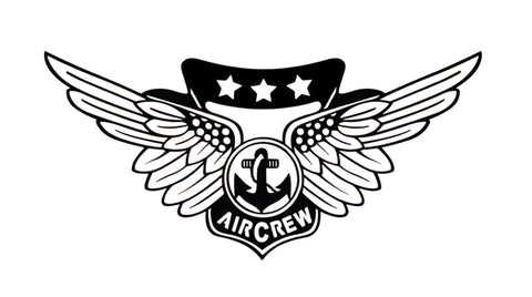 Tattered American Flag - USMC Combat Aircrew Wings and CH-46 Sea Knight Edition