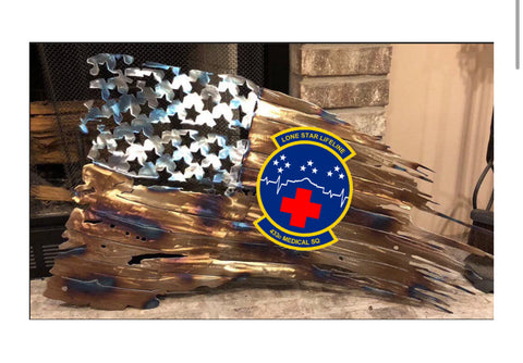 Tattered American Flag - Lone Star Lifeline Edition