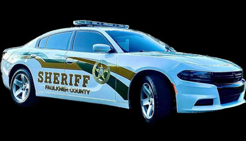 Tattered American Flag - Police Car Edition