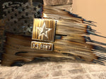 Tattered American Flag -  Army Logo Special Edition