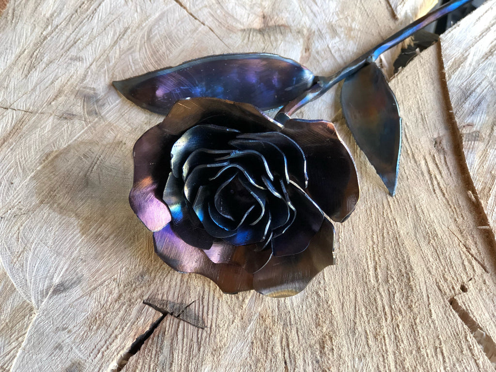 Steel Rose - Forever Rose - Metal Art – Mind Bending Metal Art