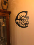 Custom Metal Signs | Monogram Wall Decor | Metal Wall Art