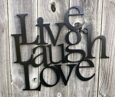 Live Laugh Love Word Art - Metal Wall Decor