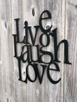 Live Laugh Love Word Art - Metal Wall Decor