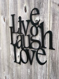 Live Laugh Love Word Art - Metal Wall Decor