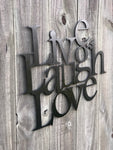 Live Laugh Love Word Art - Metal Wall Decor