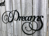 Sweet Dreams Metal Art - Word Art - Metal Wall Decor