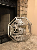 Protected By 2nd Amendment - Metal Art - Metal Decor