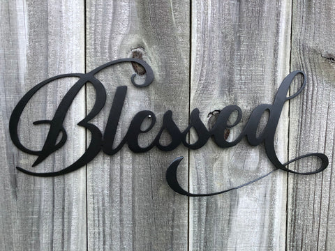 Blessed Word Art - Metal Wall Decor