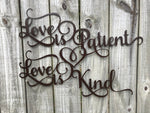 Love is Patient - Love is Kind - Metal Wall Decor