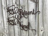 Love is Patient - Love is Kind - Metal Wall Decor