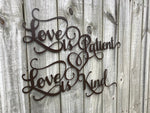 Love is Patient - Love is Kind - Metal Wall Decor