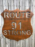 Route 91 Strong, Metal Art, Metal Wall Art, Home Decor, Metal Decor