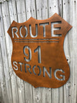 Route 91 Strong, Metal Art, Metal Wall Art, Home Decor, Metal Decor