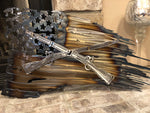 Tattered American Flag - Infantry Crossed Rifles Edition