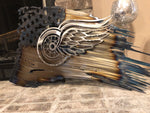 Tattered American Flag - Detroit Red Wings Edition