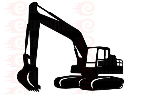 Tattered American Flag - Excavator Edition